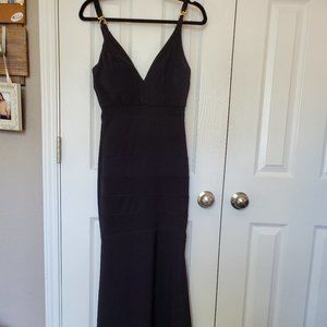 Long Black Bodycon Formal Dress